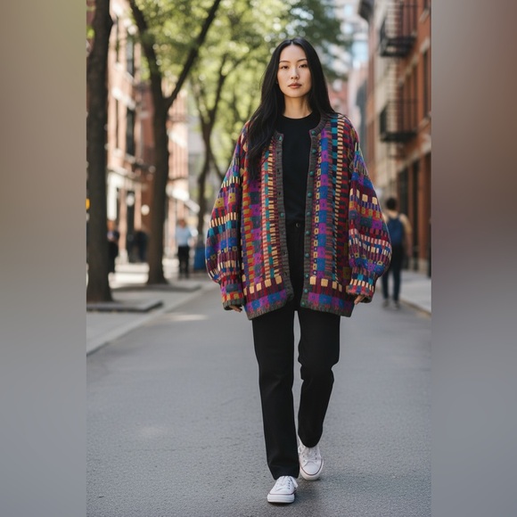 betty white Sweaters - Vintage hand made Betty white Multicolor Women's Sweater size L